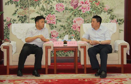 胡善亭会见涿州市王彦清市长一行